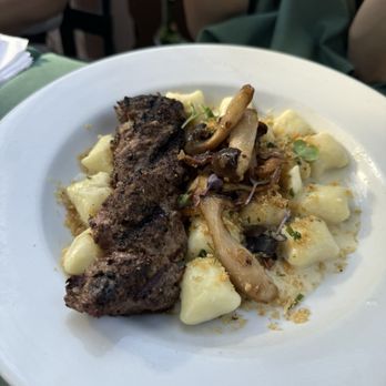 Shadowbrook - Black Truffle Gnocchi with 6 oz Filet Mignon Brochettes - American Near Me - Capitola, California Shadowbrook - Black Truffle Gnocchi with 6 oz Filet Mignon Brochettes - American Near Me - Capitola, California
