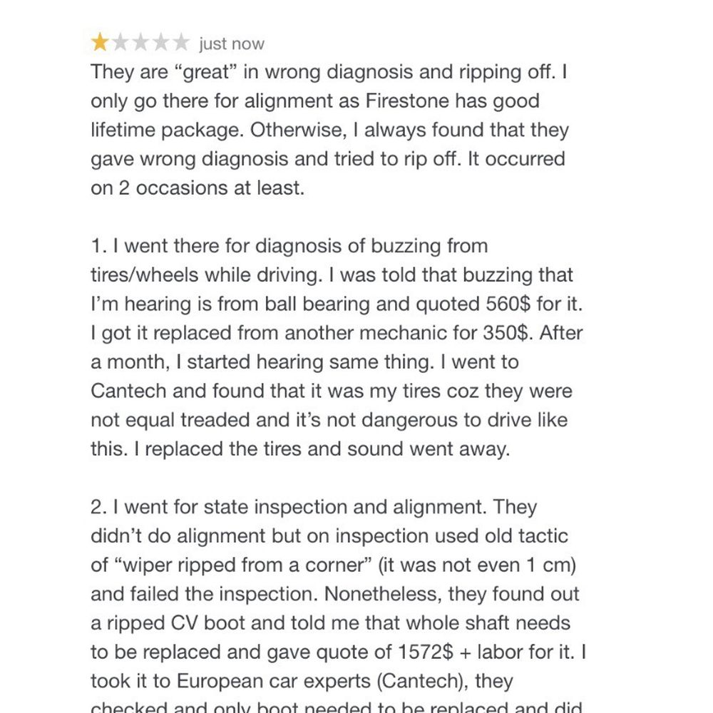 My google review.