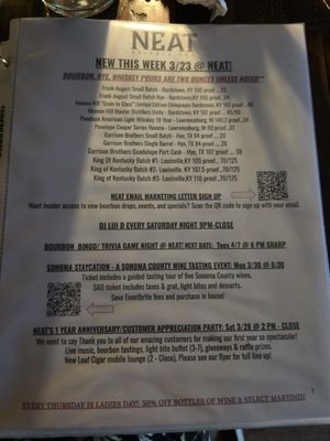 Menu photo 7 Neat Bourbon Bar Myrtle Beach, SC Menu photo 7 Neat Bourbon Bar Myrtle Beach, SC