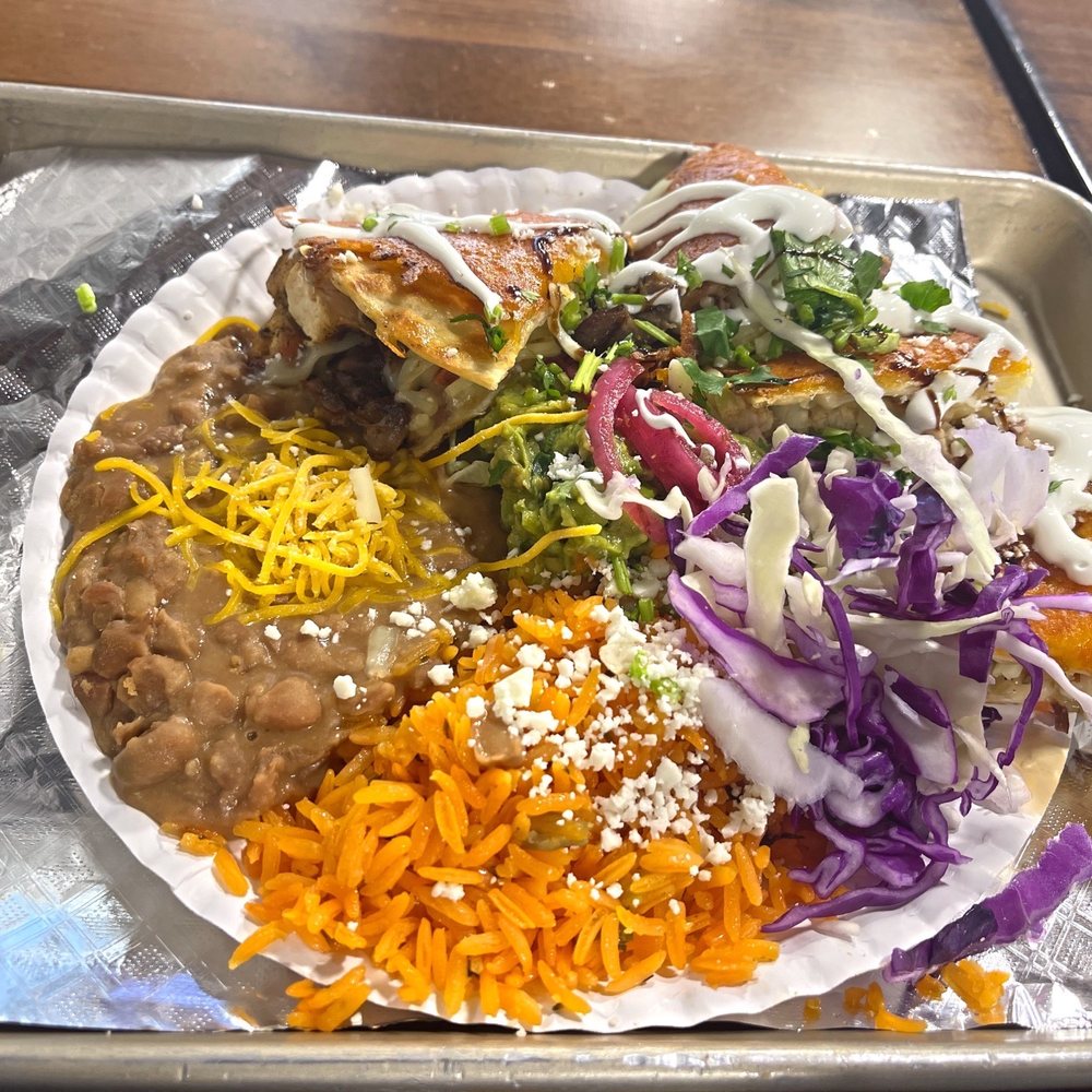 Huaco Eatery - Combo quesadillas, rice, and beans - Mexican Near Me - Waco, Texas Huaco Eatery - Combo quesadillas, rice, and beans - Mexican Near Me - Waco, Texas