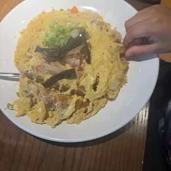Arita - Katsu bowl with pork and fried rice, this was ok but a little bland - Sushi Bars Near Me - Holly Springs, North Carolina Arita - Katsu bowl with pork and fried rice, this was ok but a little bland - Sushi Bars Near Me - Holly Springs, North Carolina
