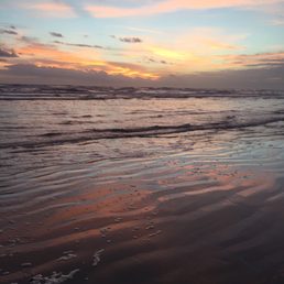 Great sunrise on beach.