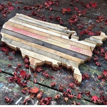 Pallet Rescue - USA outline made from recycled pallets - Home Decor Near Me Pallet Rescue - USA outline made from recycled pallets - Home Decor Near Me