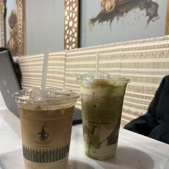 Delah Coffee - spanish latte (8/10) & pistachio latte (9/10) - Coffee & Tea Near Me - Dublin, California