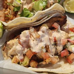 Fish and shrimp tacos