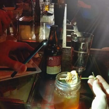 Toki Underground - Cocktail with pork belly on a skewer - Ramen Near Me - Washington, DC, District of Columbia