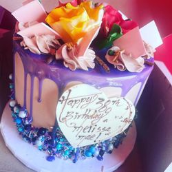 The Red Rock Bake Shop - 8 inch confetti cake .. the strawberry filling was yummy!