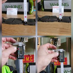 Woodie's Auto Service & Repair Centers - This is a picture of my rear brake pads with 5 millimeters of braking material or more. Which is passing.