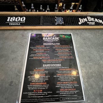 Barcade - Food menu - Bars Near Me - Detroit, Michigan