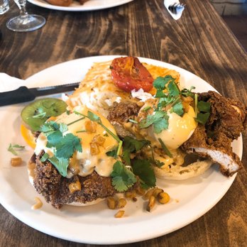 Jam Cafe on Beatty - Fried Chicken on english muffin with poached egg! - Breakfast & Brunch Near Me - Vancouver, British Columbia Jam Cafe on Beatty - Fried Chicken on english muffin with poached egg! - Breakfast & Brunch Near Me - Vancouver, British Columbia