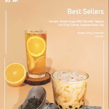 Uni Uni Bubble Tea - Lincoln Park - a glass of bubble tea and a spoon with a scoop of tea - Bubble Tea Near Me - Chicago, Illinois Uni Uni Bubble Tea - Lincoln Park - a glass of bubble tea and a spoon with a scoop of tea - Bubble Tea Near Me - Chicago, Illinois