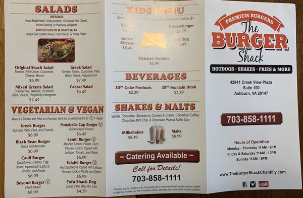 Menu photo 2 The Burger Shack- Ashburn Ashburn, VA