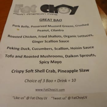Fat Choy - Special Menu - New American Near Me - Las Vegas, Nevada Fat Choy - Special Menu - New American Near Me - Las Vegas, Nevada