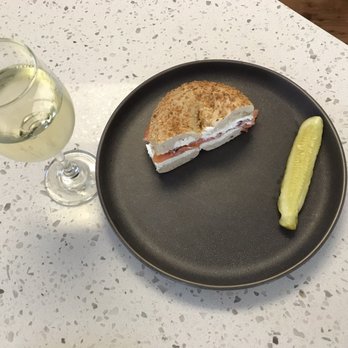 Bagels n' Cream - Yes I paired a New Zealand Cabernet Sauvignon with a garlic bagel, plain cream cheese and lox. - Bagels Near Me - Robbinsville Twp, New Jersey Bagels n' Cream - Yes I paired a New Zealand Cabernet Sauvignon with a garlic bagel, plain cream cheese and lox. - Bagels Near Me - Robbinsville Twp, New Jersey