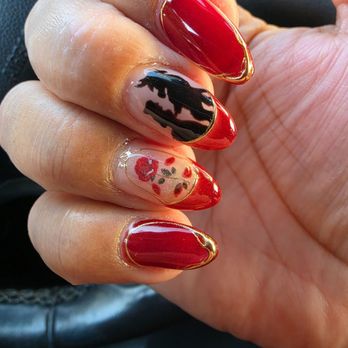 Trendy Nails & Spa - Beauty and the beast themed nails - Nail Salons Near Me - Anaheim, California
