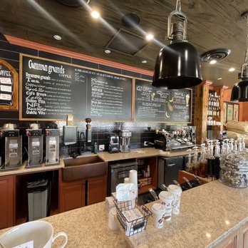 Common Grounds - a coffee shop with a menu on the wall - Coffee Roasteries Near Me - Shelton, Connecticut