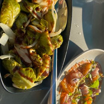 Limewood Bar & Restaurant - Disappointing Brussels sprouts - do not order - New American Near Me - Berkeley, California