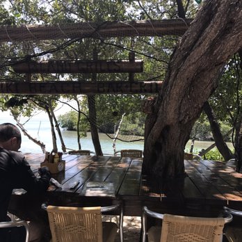 Island Grill - Back patio - under the trees with great views - Seafood Near Me - Islamorada, Florida
