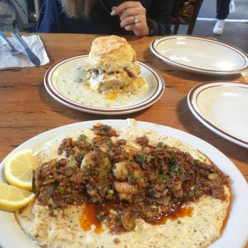 Pine State Biscuits - Shrimp and grits with Reggie - Southern Near Me - Portland, Oregon Pine State Biscuits - Shrimp and grits with Reggie - Southern Near Me - Portland, Oregon