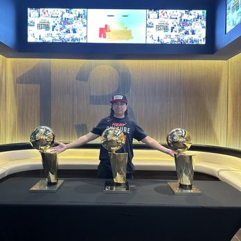 Kaseya Center - The Miami HEAT's 3 Championship Trophies - Music Venues Near Me - Miami, Florida Kaseya Center - The Miami HEAT's 3 Championship Trophies - Music Venues Near Me - Miami, Florida