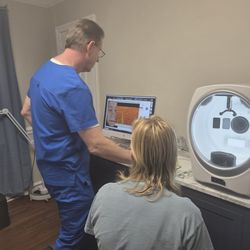 Macon Laser Company - Skin Analysis via The Pear Device (Orange is good. That Means Energy. Way To Go Mary)
