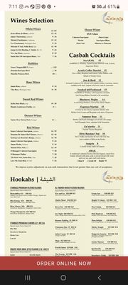 Menu photo 2 Casbah Cafe Jacksonville, FL Menu photo 2 Casbah Cafe Jacksonville, FL