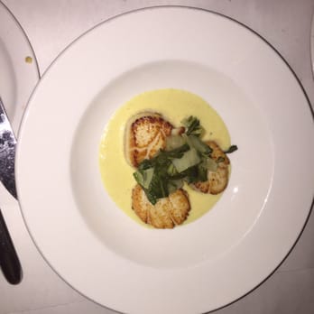 Metropolis - Scallops with bacon. Sauce is jerk, creamed corn and coconut. Incredible. - Tapas Bars Near Me - Corolla, North Carolina
