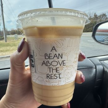 Waterbean Coffee - Concord - Supposed to be a Quad with almond milk. A little too light for my liking - Coffee & Tea Near Me - Concord, North Carolina