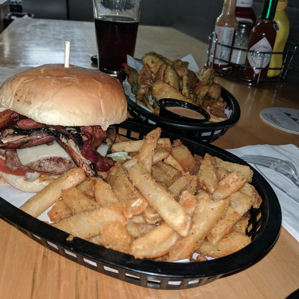 Our Bar - Portobello mushroom & bacon burger and avocado fries - Bars Near Me - Reno, Nevada Our Bar - Portobello mushroom & bacon burger and avocado fries - Bars Near Me - Reno, Nevada
