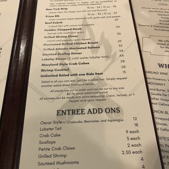 Peddler Steak House - Menu (April 2023) - Steakhouses Near Me - Boone, North Carolina