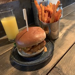 The Korean Cowgirl - Halloumi burger and sweet potato fries