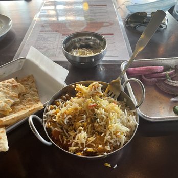 Mango Tree - Aloo ghobi and traditional onion salad - Indian Near Me - Spokane, Washington Mango Tree - Aloo ghobi and traditional onion salad - Indian Near Me - Spokane, Washington