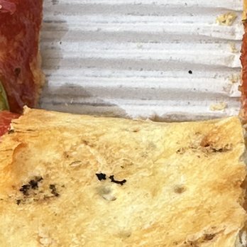 Plaza Pizza - Newark - Black soot from dirty pizza oven on bottom of pizza -- deck should be swept between pizza loading. - Pizza Near Me - Newark, Ohio Plaza Pizza - Newark - Black soot from dirty pizza oven on bottom of pizza -- deck should be swept between pizza loading. - Pizza Near Me - Newark, Ohio