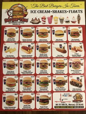 Menu photo 7 Burger Time Merced, CA