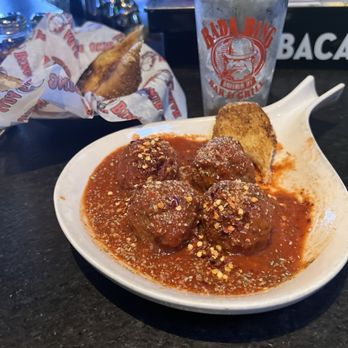 Bada Bing - Meatballs with Garlic Bread (4) - Sports Bars Near Me - Buffalo, New York