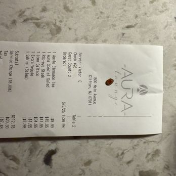 Aura Lounge - Food was not worth the money - Turkish Near Me - Clifton, New Jersey