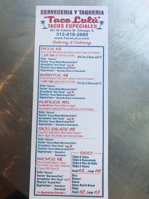 Menu photo 8 Taco Lulú Chicago, IL Menu photo 8 Taco Lulú Chicago, IL