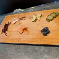 Cuisine - Pickled appetizer is free with a drink purchase during happy hour.