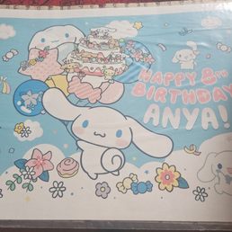 Cinnamoroll 1/2 sheet cake topper.