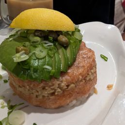 Salmon tartare - would pass on this, quite fishy