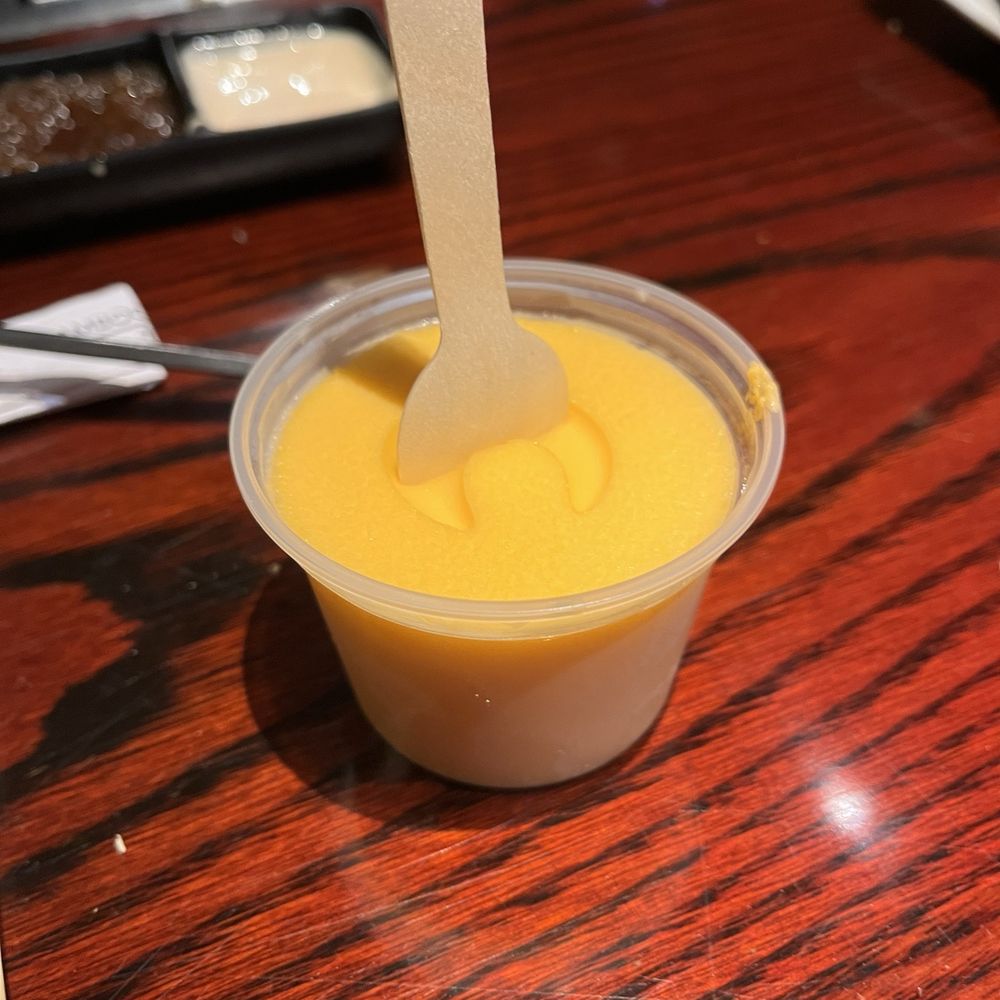 AQUINO'S Japanese Steakhouse and Sushi Bar - Orange sherbet dessert. - Japanese Near Me - Murrells Inlet, South Carolina
