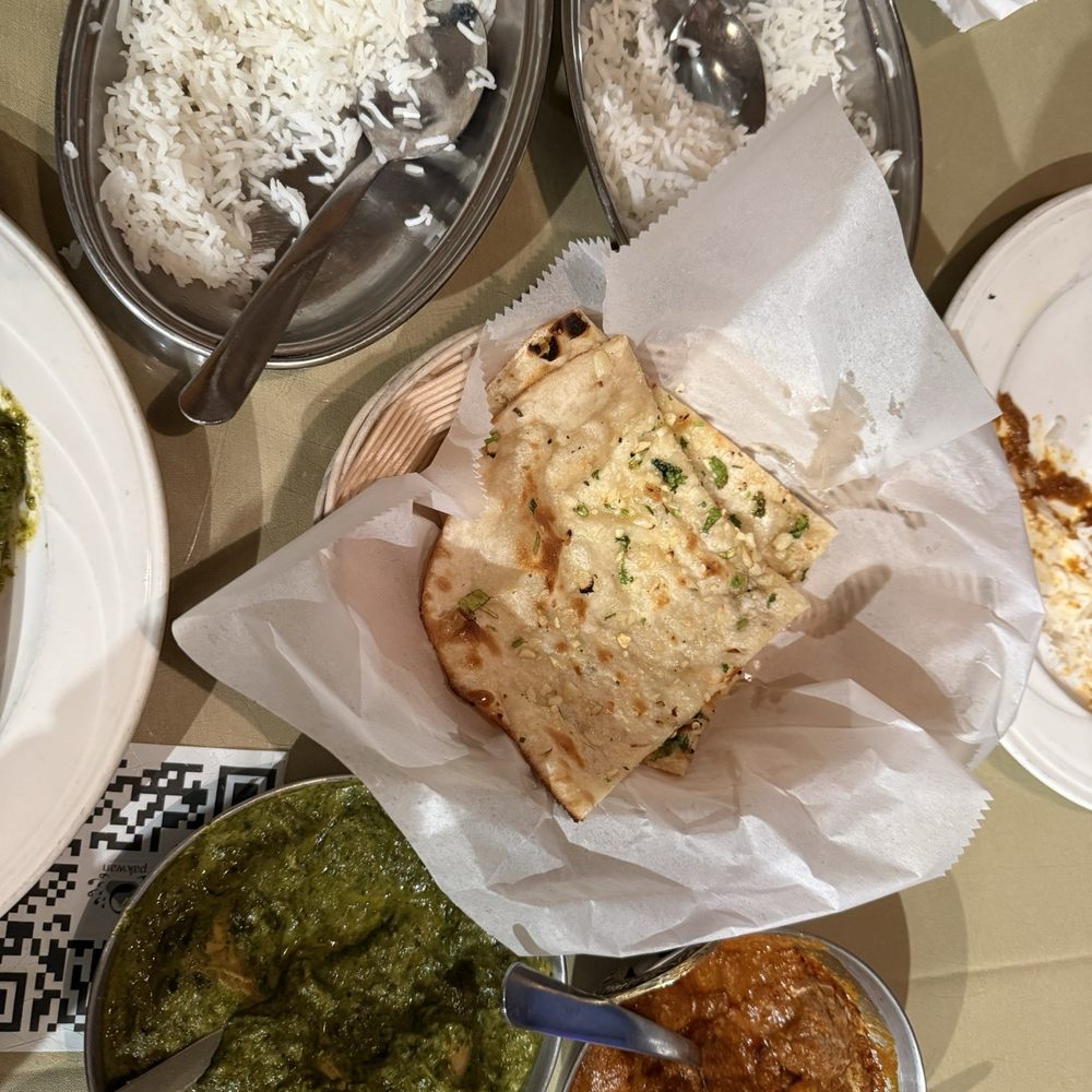 Garlic Naan, Chicken Saag, Rogan Josh Garlic Naan, Chicken Saag, Rogan Josh