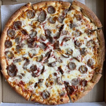 Cuzins Pizza - Large sausage pizza - Pizza Near Me - Seekonk, Massachusetts