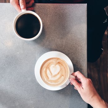 Magpie Cafe - vanilla latte + brewed coffee - Bakeries Near Me - Baton Rouge, Louisiana