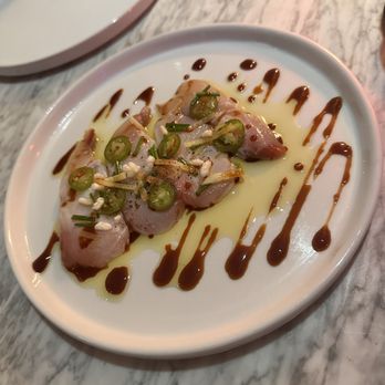 Netflix Bites - Hamachi crudo. Solid with strong curry flavor! - American Near Me - Los Angeles, California