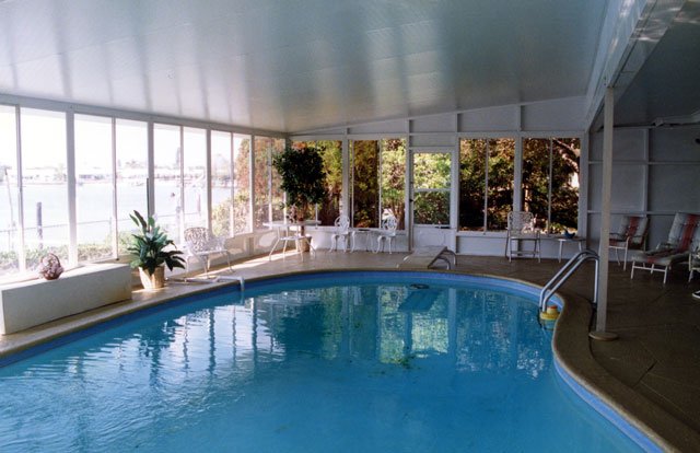 Slide of White Aluminum and Windows