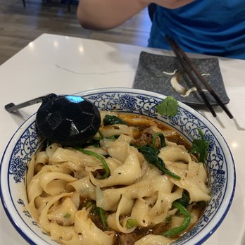 Highland Noodles - Braised beef slided noodles - these hand-pulled noodles ARE SO GOOD!!! Broth not so much - Noodles Near Me - Milpitas, California