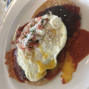 Las Brisas - Huevos Rancheros, homemade tortillas  sauce could have been spicier, but then again the Mexican in me - Mexican Near Me - Laguna Beach, California
