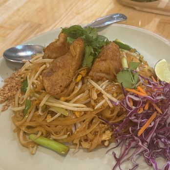 Basil & Co - pad thai w fried catfish - Thai Near Me - Diamond Bar, California