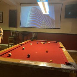Pool table #2 and projector screen